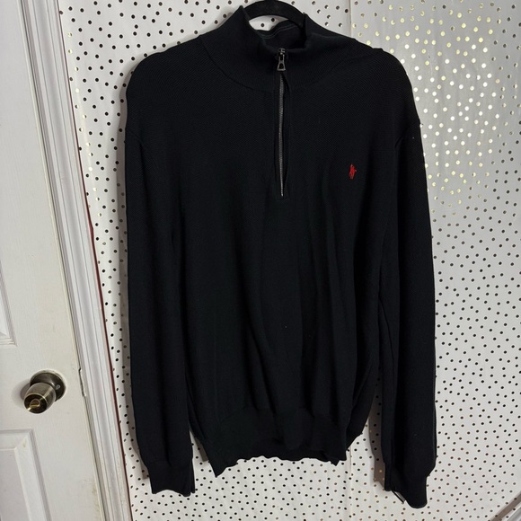 Polo Ralph Lauren Black Half-Zip Sweater - Picture 2 of 6